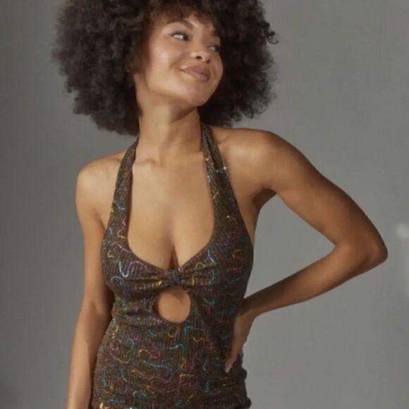 NWTs UO Gemma Sparkly Mini Dress Size XS - Picture 3 of 15